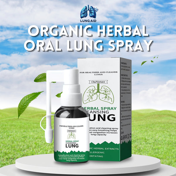 Lung Aid™ Organic Herbal Oral Lung Spray: Powerful Lung Support, Respiratory Cleanse & Repair.