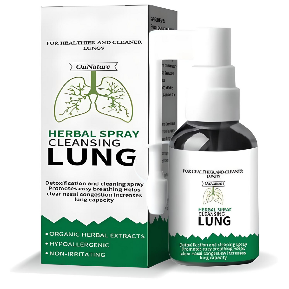 Lung Aid™ Organic Herbal Oral Lung Spray: Powerful Lung Support, Respiratory Cleanse & Repair.